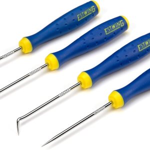 Estwing 4pc Mini Pick & Hook Set, Chrome Vanadium Steel, Comfortable Grip